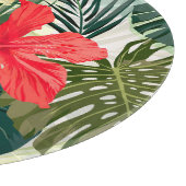 ハワイアン熱帯植物、カラフル花。 カッティングボード (角)