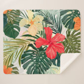 ハワイアン熱帯植物、カラフル花。 シェルパブランケット (正面(横))