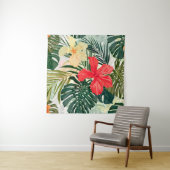 ハワイアン熱帯植物、カラフル花。 タペストリー (インサイチュ)