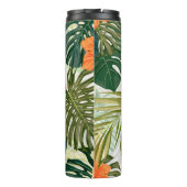 ハワイアン熱帯植物、カラフル花。 タンブラー (裏面)