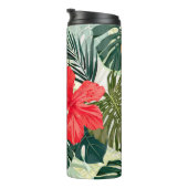 ハワイアン熱帯植物、カラフル花。 タンブラー (回転右)