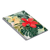 ハワイアン熱帯植物、カラフル花。 ノートブック (右側)