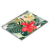 ハワイアン熱帯植物、カラフル花。 ノートブック (左側)