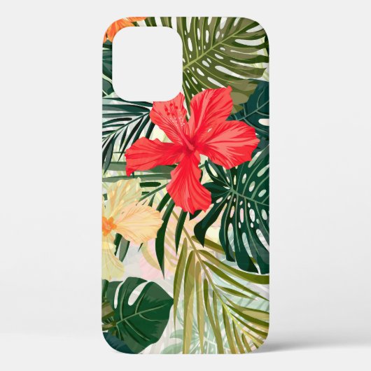 ハワイアン熱帯植物、カラフル花。 Case-Mate iPhoneケース (裏面)