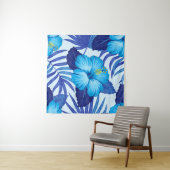 ハワイアン熱帯植物、ハイビスカスパターン。 タペストリー (インサイチュ(横))