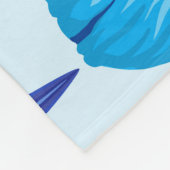 ハワイアン熱帯植物、ハイビスカスパターン。 フリースブランケット (角)