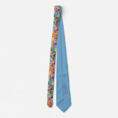 ハワイアン熱帯水色のパラダイスの鳥 ネクタイ (裏面)