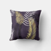 ハワイアン熱帯紫シダ枕 クッション (裏面)