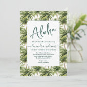 ハワイアン熱帯緑のベビーシャワー 招待状 (スタンド正面)