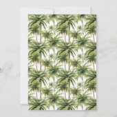 ハワイアン熱帯緑のベビーシャワー 招待状 (裏面)