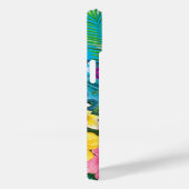 ハワイアン熱帯花と蝶モノグラム Case-Mate iPhoneケース (裏面 / 右)