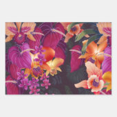 ハワイアン熱帯花の爆発 ラッピングペーパーシート (正面2)
