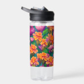 ハワイアン熱帯花模様 ウォーターボトル (右面)