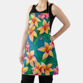 ハワイアン熱帯花模様 エプロン (インサイチュ)
