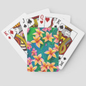 ハワイアン熱帯花模様 トランプ (裏面)