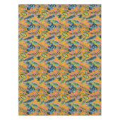 ハワイアン熱帯葉植物プリントパターン テーブルクロス (正面)