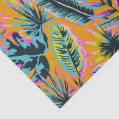 ハワイアン熱帯葉植物プリントパターン 薄葉紙 (詳細)