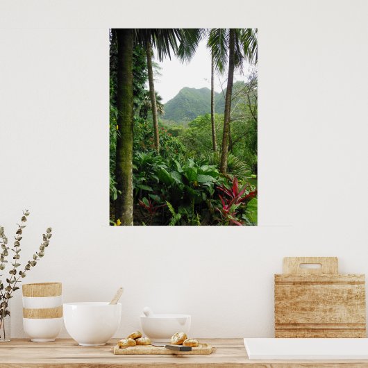 ハワイアン熱帯雨林 ポスター (キッチン)