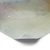 ハワイアン熱帯魚の水の色 – Hawkfish ポスター (角)