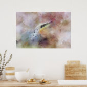 ハワイアン熱帯魚の水の色 – Hawkfish ポスター (キッチン)