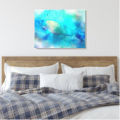 ハワイアン熱帯魚の水彩 – Parrotfish キャンバスプリント (インサイチュ (寝室))