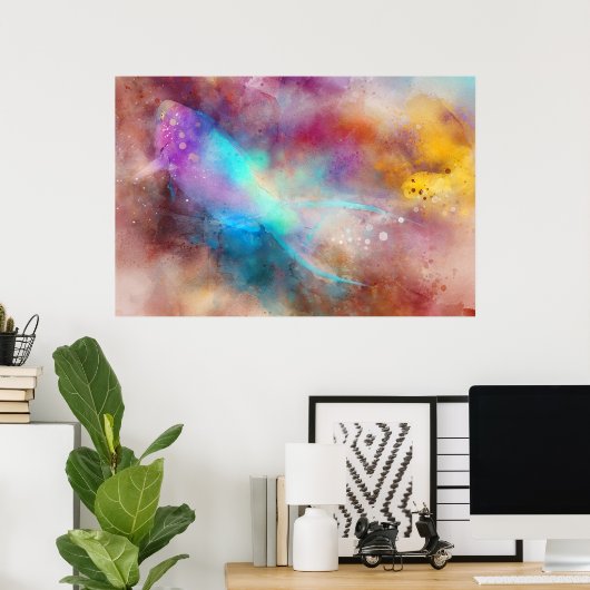 ハワイアン熱帯魚の水彩 – Parrotfish ポスター (ホームオフィス)