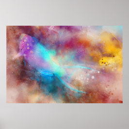 ハワイアン熱帯魚の水彩 – Parrotfish ポスター