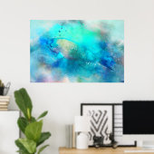 ハワイアン熱帯魚の水彩 – Parrotfish ポスター (ホームオフィス)