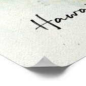 ハワイアン熱帯魚の水色 – バターフライ ポスター (角)