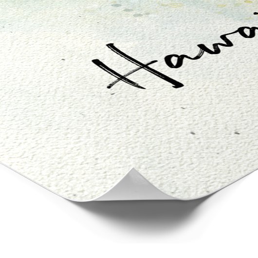 ハワイアン熱帯魚の水色 – バターフライ ポスター (角)