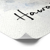 ハワイアン熱帯魚の水色 – Boxfish ポスター (角)