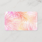 ハワイアン熱帯鳥ベビーシャワーおむつラッフル エンクロージャーカード (裏面)