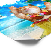 ハワイアン猫 フォトプリント            (角)