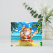 ハワイアン猫 ポストカード (スタンド正面)