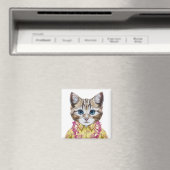 ハワイアン猫 マグネット (インサイチュ (食洗機))