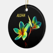 ハワイアン素晴らしプルメリア セラミックオーナメント (左)
