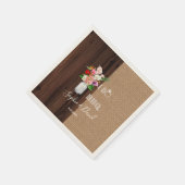 ハワイアン素朴フローラバーラップバーンI DOバーベキュー スタンダードカクテルナプキン (角)