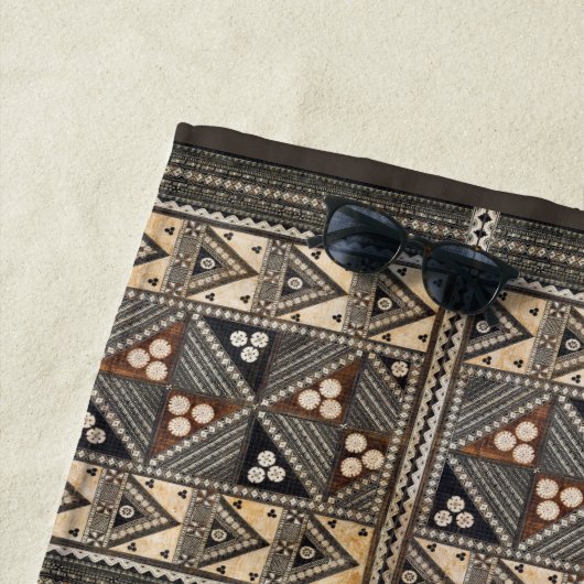 ハワイアン結婚のタパクロス ビーチタオル (インサイチュ)