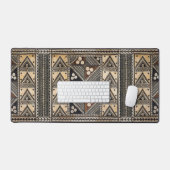 ハワイアン結婚のタパパターン デスクマット (キーボード&マウス)