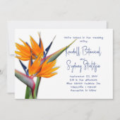 ハワイアン結婚の極楽鳥花 招待状 (正面)