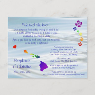 ハワイアン結婚の 招待状