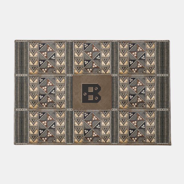 ハワイアン結婚ズタパクロス ドアマット (正面)