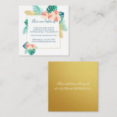 ハワイアン結婚ハイビスカスアコモデーションカード エンクロージャーカード (正面/裏面)