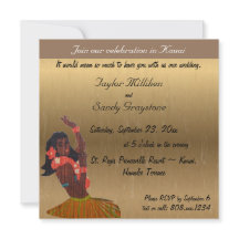 ハワイアン結婚式招待状