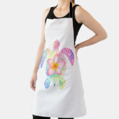 ハワイアン絞り染めウミガメTシャツ エプロン (インサイチュ)