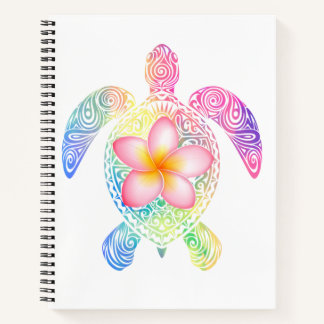 ハワイアン絞り染めシータートルTシャツ ノートブック