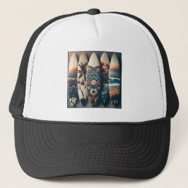 ハワイアン絵を描サフボード キャップ