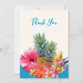 ハワイアン花ありがとうメッセージフラットカード 招待状 (正面)
