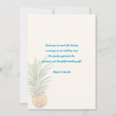 ハワイアン花ありがとうメッセージフラットカード 招待状 (裏面)