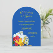 ハワイアン花の記念日の誓い式の招待 招待状 (スタンド正面)